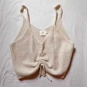 luna ivy knitted crop tank top